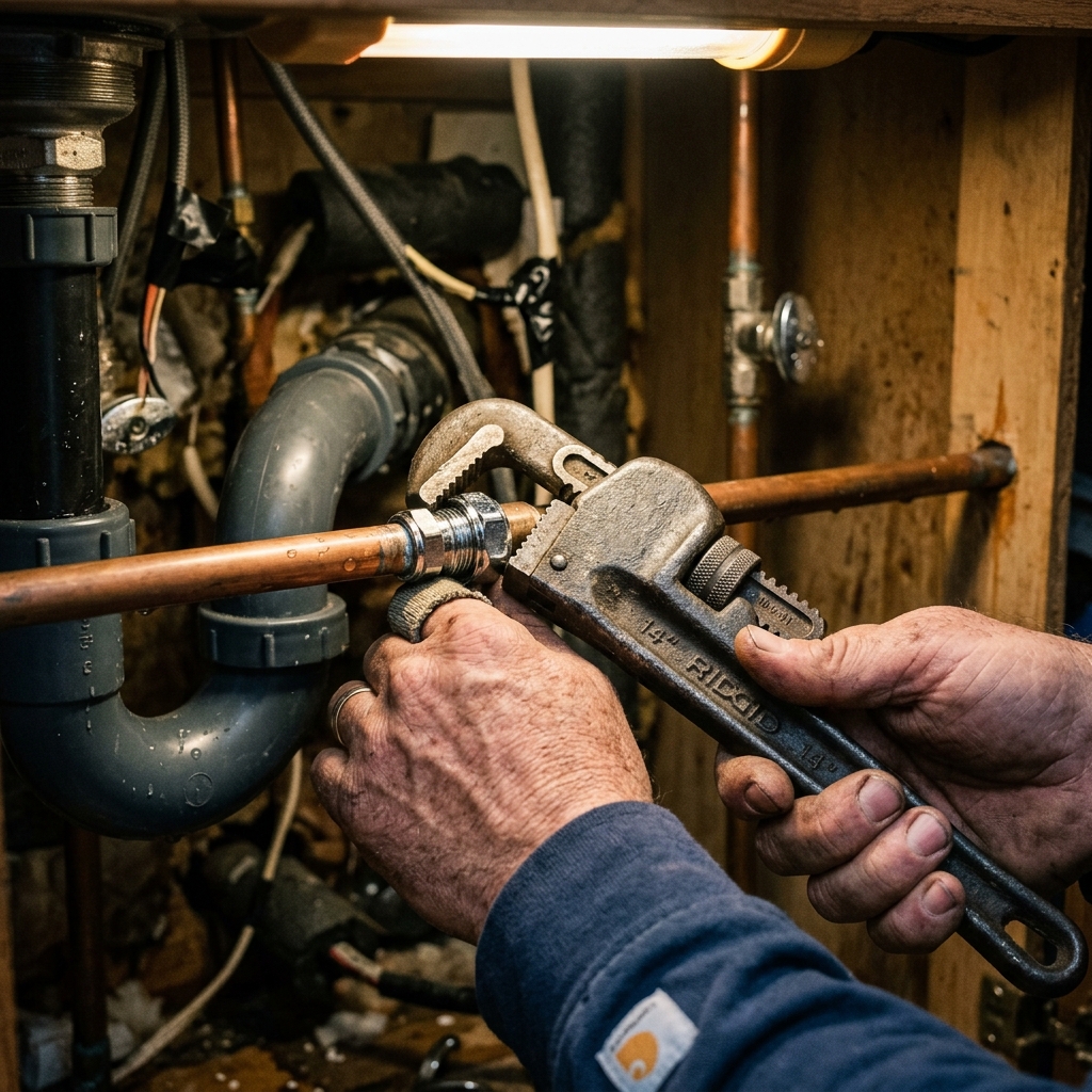Artisan AFS Plomberie Chauffage au travail
